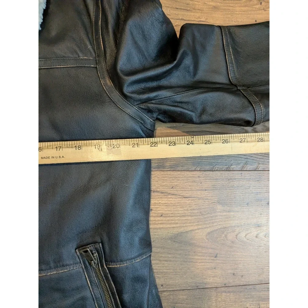 NWT $750 Wilsons Leather‎ Mens Sherpa Lined Leather Jacket Dark Brown Size M
